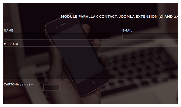 parallax contact joomla extension