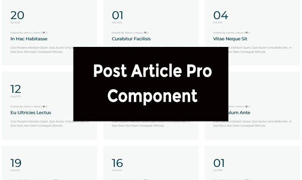 post article joomla component