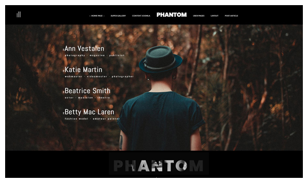 template joomla phantom