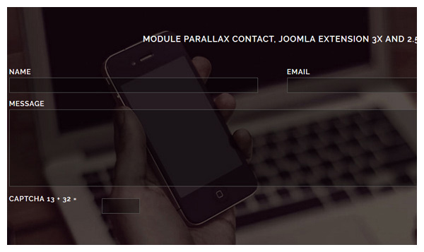 parallax contact joomla extension 