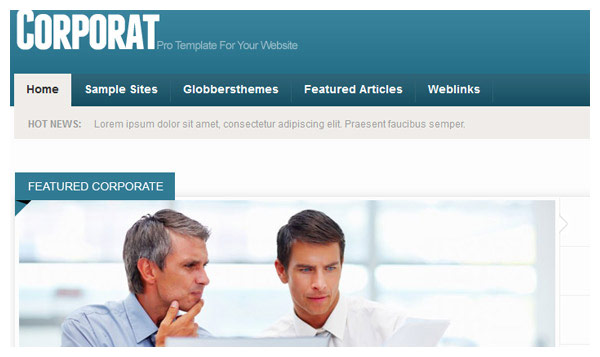 corporat joomla template