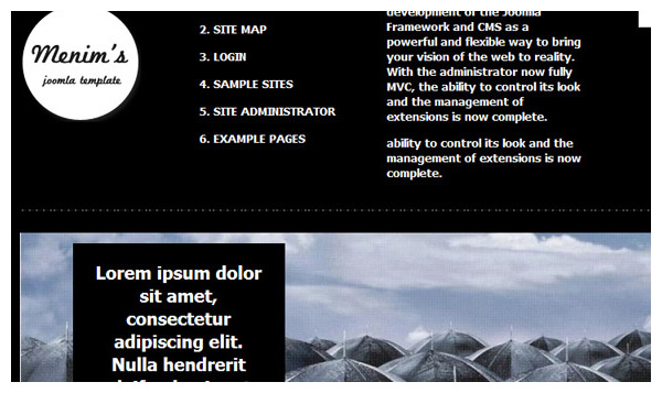 menims black joomla template
