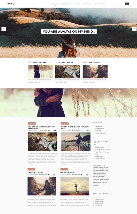 boker free joomla template